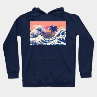 The great wave and Palms Hoodie